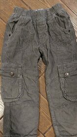 Teploučké vyteplené kalhoty - manžestráky vel. 110 - 2