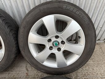 16" SKODA 5x112 elektrony s letnymi pneu 205/55 R16 - 2