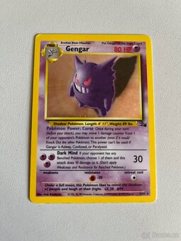 Gengar fossil holo 1999 vintage card - 2