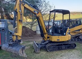 Prodám minibagr CAT 303E 3,5t, naklápěcí hlava + kabina - 2