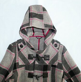 Kostkované vlněné paleto/kabát, vel. 38, zn. Full Circle - 2