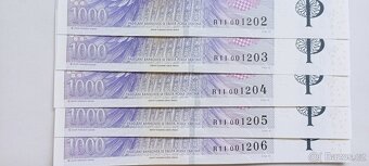 1000 Kč s přítiskem UNC, série R11 - 2