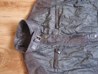 Bunda pravá kůže / látka, vel. L/40, s podšívkou - 2