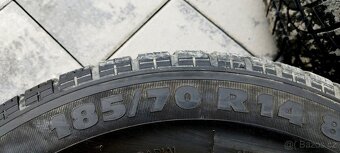 185/70 R14  zímní pneumatiky 2x 6mm 2x 5mm  4x100 - 2
