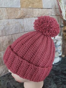 Čepice starorůžová - 2