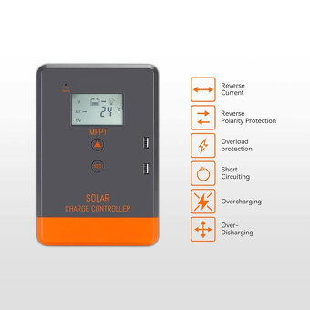 12V/24V Auto 30A MPPT solární regulátor nabíjení - 2