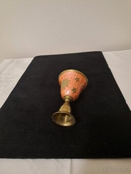 KRÁSNĚ ZPRACOVANÝ STAROŽ. BRONZ. ZVONEK - TAKÉ JAKO SVÍCEN - 2