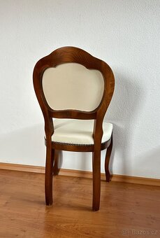 Stylová židle s potahem z kůže - 2