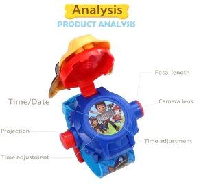 Prodám dětské hodinky tlapkové patroly, 3D projekce, Chase - 2