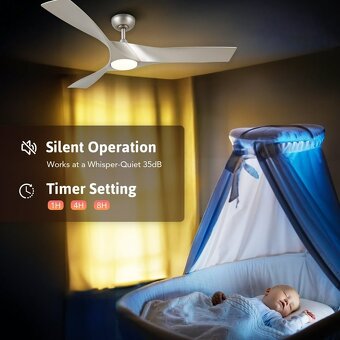 Nový moderní led osvětlení s ventilátorem s ovládáním - 2