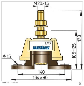 Silentbloky Vetus LMX210 na lodní motor 4 ks - 2
