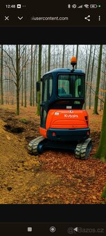 pujcovna-pronajem minibagru Kubota 2.4 tuny 3+ příslušen - 2