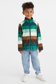 ☘️ PRUHOVANÁ MIKINA H&M flíska vel. 134/140 ☘️ - 2