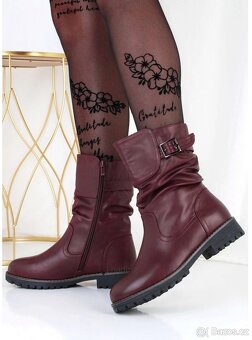 Damske zimni boty, s kožíškem uvnitř - 2