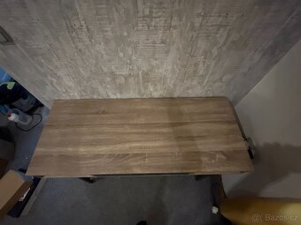 Psací stůl 48×120 barva světlého dubu/černá - 2