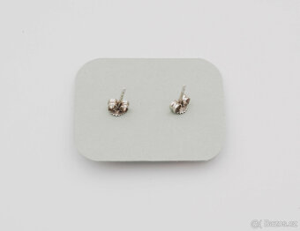 stříbrné náušnice se zirkony - 2