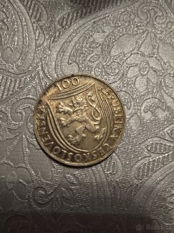Stříbrná 100 koruna - 2