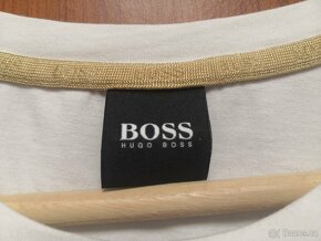 Hugo Boss tričko pánské vel. L, bílé/zlaté, super stav - 2