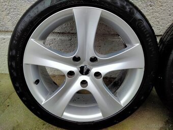Alu kola, 7,5J x17, 5x114,3, ET 42, Pneu Continentál 4x6mm - 2