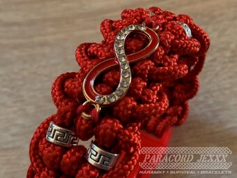 PARACORD náramek (17 cm) red - 2