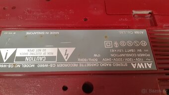Radiomagnetofon aiwa a panasonic...celkem 1800 za oba - 2