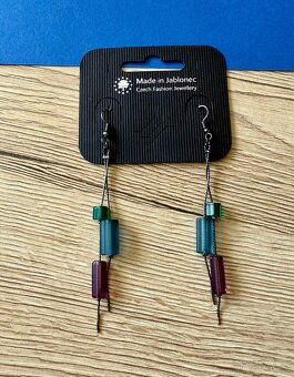 Krásné visací náušnice, bižu Jablonec nad Nisou. - 2