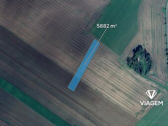 Pole 5 882 m², Podíl 17 % o výměře 980 m² - 2