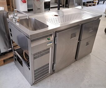 Chladící nerezový výčepní stůl 1600x720mm - 2