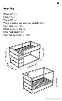 Oboustranná postel Ikea Kura - 2