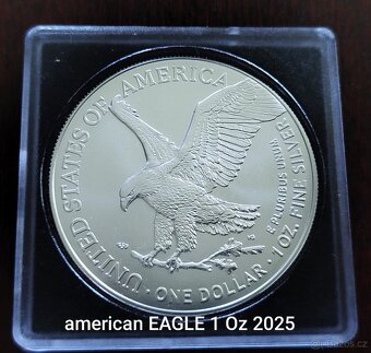 Stříbrná investiční mince 1 OZ American Eagle 2025 - 2