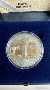 Stříbrná mince 500 Kč Tramvaj ČKD Tatra T3 BK - 2
