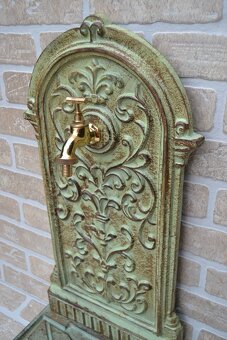 Litinová výlevka - umyvadlo - kašna stojací 64 cm - 2