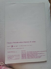 Čítanka k přehledu světové literatury 20.století - 2