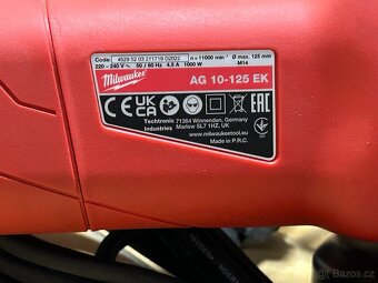 Milwaukee bruska úhlová AG10-125 EK - 2