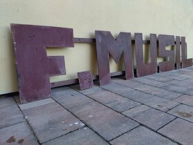 F.MUSIL - starý firemní nápis z obchodu a hospody - 2