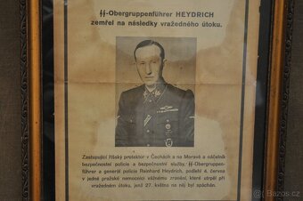 Originální noviny ze dne kdy zemřel Heydrich SS - 2