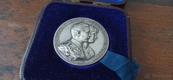 Německo Stříbrná medaile Vilhelm II. Jubileum svatby. - 2