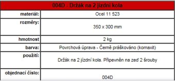 Držák na 2 kola na zeď - 2
