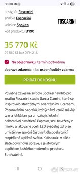 Foscarini Spoke závěsné svítidlo. - 2