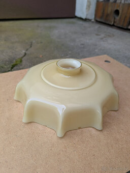 Starožitné závěsné stínidlo/světlo z mléčného skla - 2