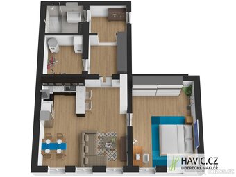 Prodej bytu 2+kk, 69,80 m, Liberec II-Nové Město, Pražská 14 - 2