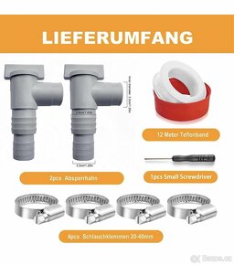 2x Kohout pro bazén s přípojkou, ventil - 2