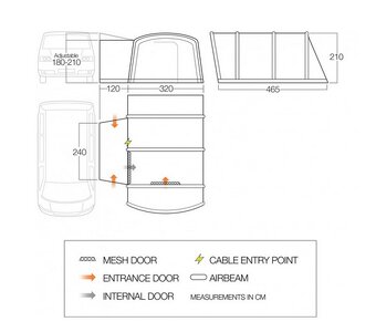 nafukovací předstan VANGO GALI III Air Low - 2