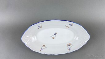 Mísa porcelán husy, modrá linka, Moritz Zdekauer - 2