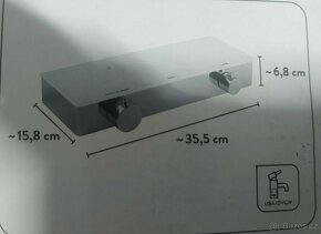 Termostatická sprchová baterie - bílé sklo+chrom - 2