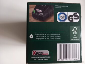 Prodám novou nabíječku Parkside x20V - 2
