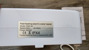 Nový průtokový elektrický ohřívač vody DSK-35 – 3500W - 2