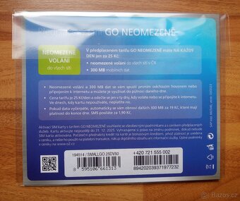 PRODÁM NOVOU NEROZBALENOU SIM KARTU GO O2 PREMIOVÉ ČÍSLO - 2