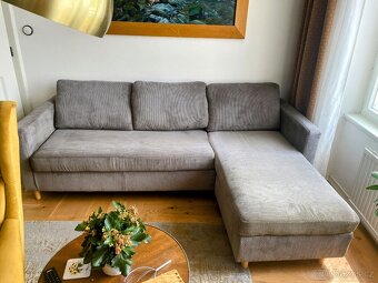 Sedací souprava - sedačka - šedozelená 220 cm pravá - 2