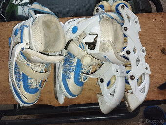 prodám dívčí univerzální lední i inline brusle vel. 29-32 - 2
